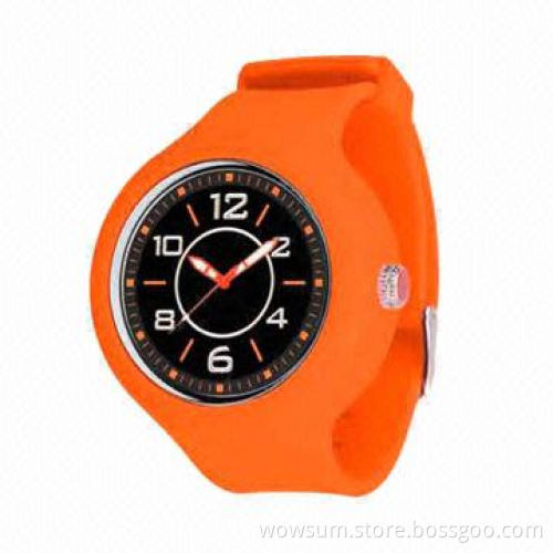 Fashion Silicone Watch, Eco-friendly Silicone Band and Quartz Movement
